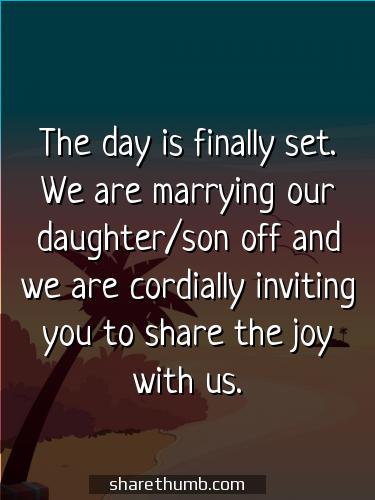 traditional marriage invitation text messages